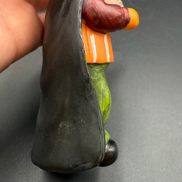 Vintage Halloween Figurine Jack O Lantern with Crow Mini Statue - Picture 11 of 11